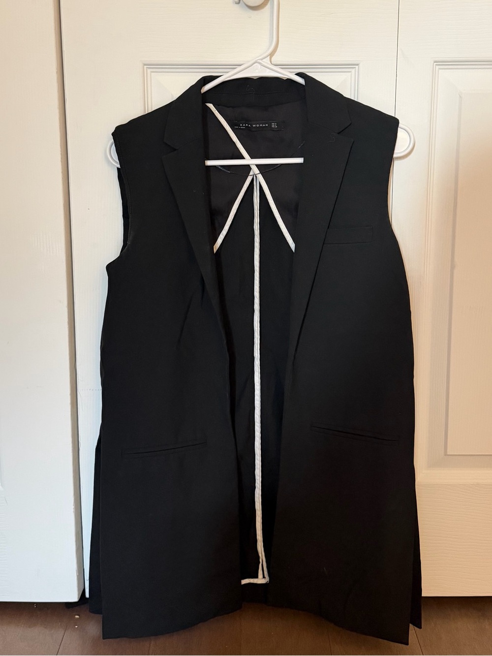 Zara Black Sleeveless Blazer Jacket